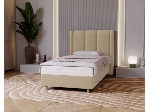 BELLA-Einzelbett für das Schlafzimmer mit Polsterung, Lattenrost und Bettkasten22