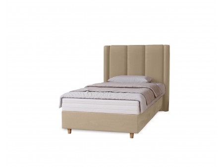 BELLA single upholstered bedroom bed with bed base and storage space for bedding23