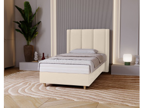 BELLA single upholstered bedroom bed with bed base and storage space for bedding23
