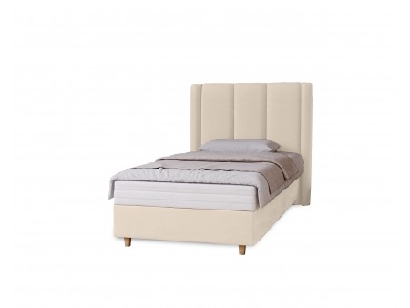 BELLA single upholstered bedroom bed with bed base and bedding storage24