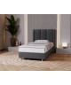 BELLA single upholstered bedroom bed with bed base and storage space for bedding25