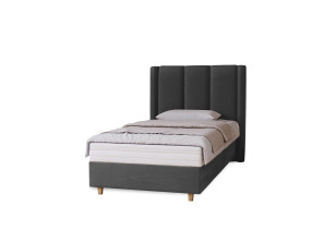 BELLA single upholstered bedroom bed with bed base and storage compartment for bedding26