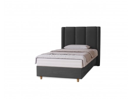BELLA single upholstered bedroom bed with bed base and storage compartment for bedding26
