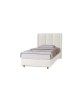 BELLA single upholstered bedroom bed with a bed base and storage space for bedding