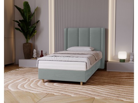 BELLA – gepolstertes Einzelbett für das Schlafzimmer mit Lattenrost und Bettkasten