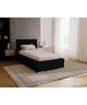 DREAM single upholstered bedroom bed with bed base and bedding storage2