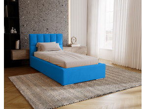 DREAM single upholstered bedroom bed with bed base and storage compartment for bedding34