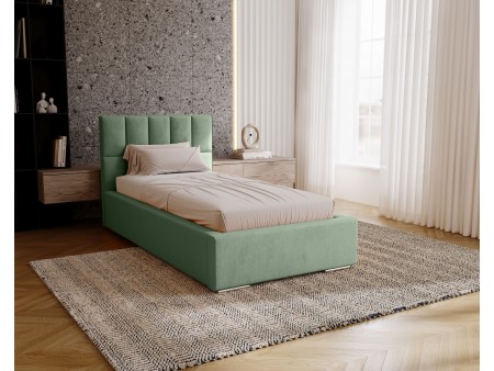 DREAM single upholstered bedroom bed with bed base and storage space for bedding6