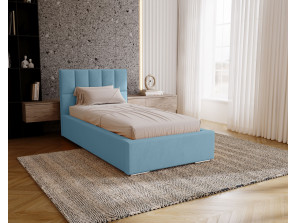 DREAM single upholstered bedroom bed with bed base and bedding storage8