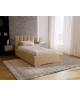 DREAM single upholstered bedroom bed with bed base and storage compartment for bedding10