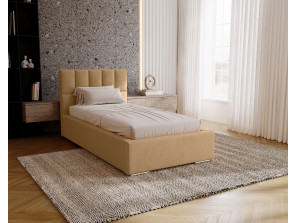 DREAM single upholstered bedroom bed with bed base and storage compartment for bedding10
