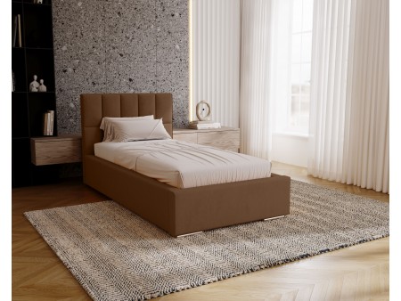 DREAM single upholstered bedroom bed with bed base and storage space for bedding14