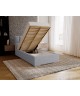 DREAM single upholstered bedroom bed with bed base and storage space for bedding16