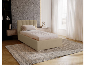DREAM single upholstered bedroom bed with bed base and storage space for bedding19