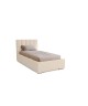 DREAM single upholstered bedroom bed with bed base and bedding storage 22