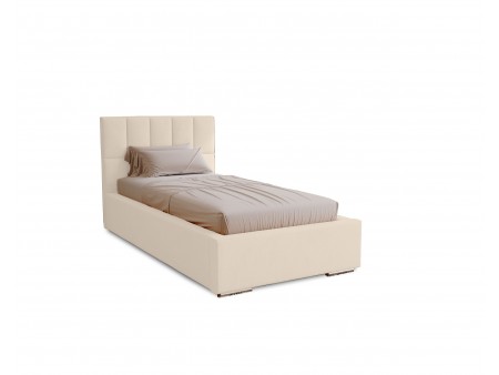 DREAM-Einzelbett für das Schlafzimmer mit Polsterung, Lattenrost und Bettkasten 22