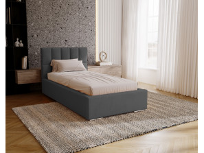 DREAM single upholstered bedroom bed with bed base and storage space for bedding23