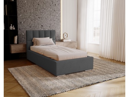 DREAM single upholstered bedroom bed with bed base and storage space for bedding23