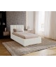 DREAM – gepolstertes Einzelbett für das Schlafzimmer mit Lattenrost und Bettkasten