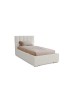 DREAM – gepolstertes Einzelbett für das Schlafzimmer mit Lattenrost und Bettkasten