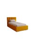 DREAM – gepolstertes Einzelbett für das Schlafzimmer mit Lattenrost und Bettkasten
