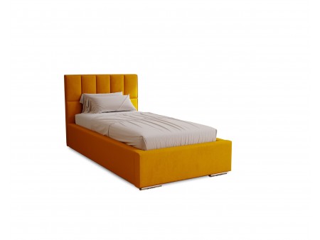 DREAM – gepolstertes Einzelbett für das Schlafzimmer mit Lattenrost und Bettkasten