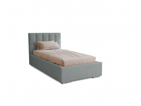 DREAM – gepolstertes Einzelbett für das Schlafzimmer mit Lattenrost und Bettkasten