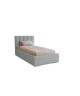 DREAM – gepolstertes Einzelbett für das Schlafzimmer mit Lattenrost und Bettkasten