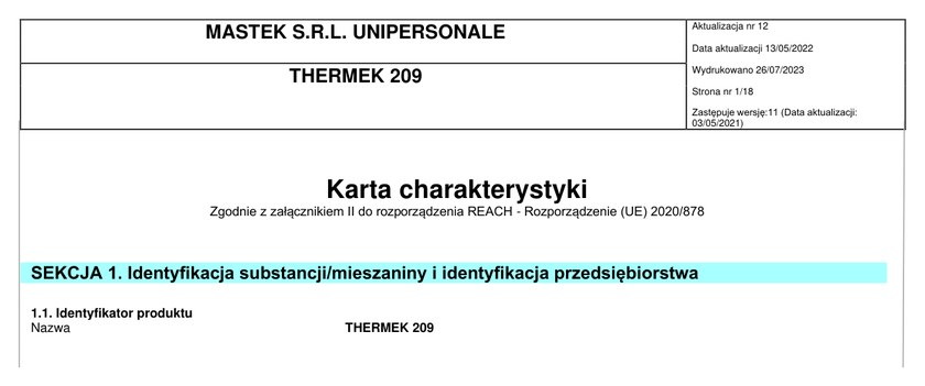 Sicherheitsdatenblatt REACH des Klebers